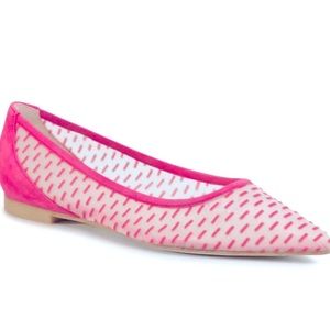Stuart Weitzman Mesh Tasha Flat (Pink US 9)